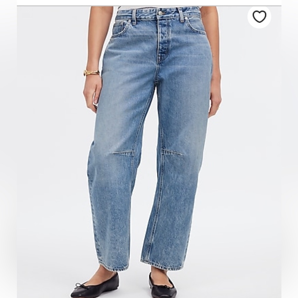 Madewell darted barrel leg jean dobbins wash in 32